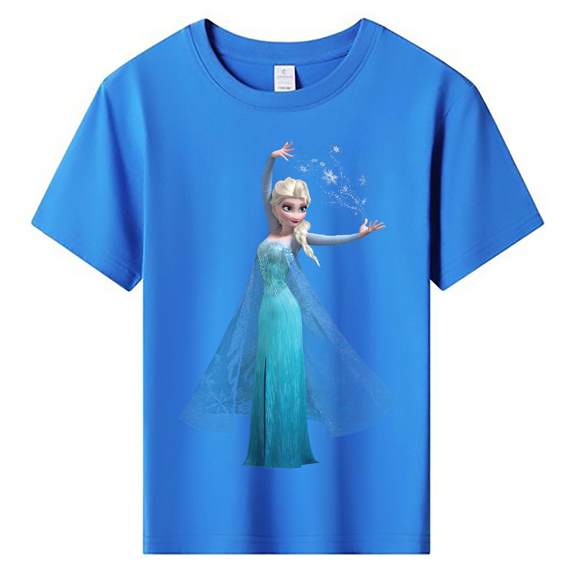 （画像用） アナと雪の女王 アンナ エルサ Frozen Anna Elsa 綿100％キッズTシャツ（フロントプリント）